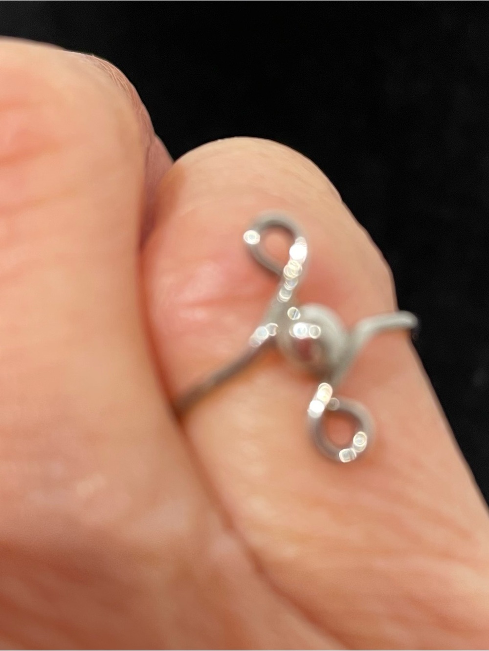 Sterling Silver Open Loop Accent Ring - Size 5